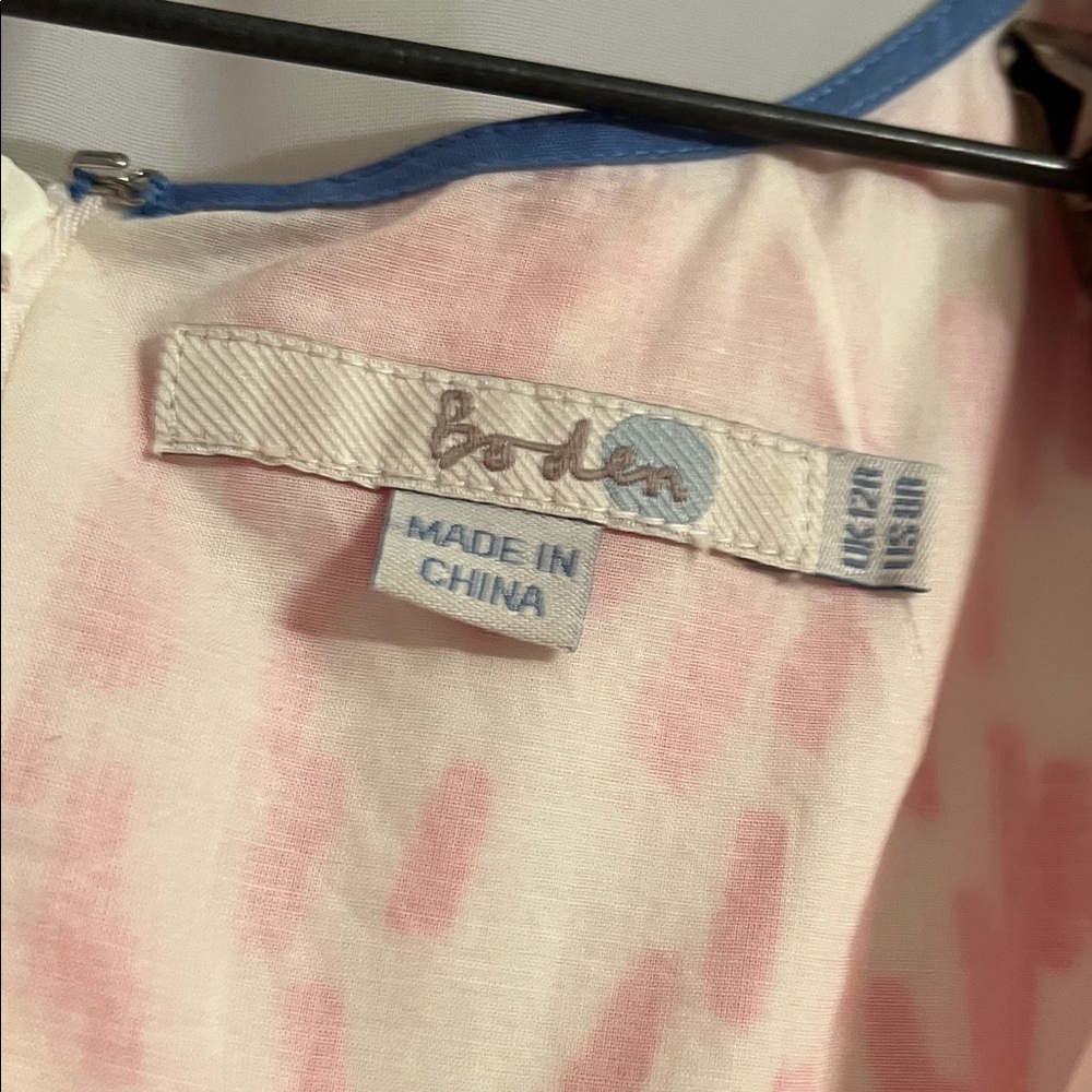 Boden Pink and White Midi Dress - Picture 3 of 7